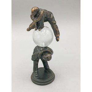 Belle Époque French ÉMILE BRUCHON Bronze Pierrot/Harlequin Collection Française